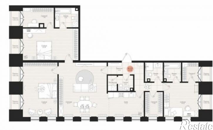 3-комн квартира в новом доме ул Аскара Шейх-Али, 1 4,  д. 1 4,  к. 4