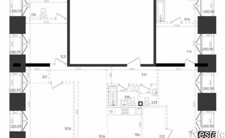 3-комн квартира в новом доме ул Аскара Шейх-Али, 1 4,  д. 1 4,  к. 4