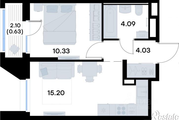 1-комн квартира в новом доме ул Профессора Мухамедьярова, 31Б,  д. 31Б