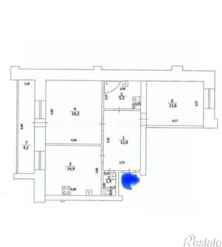2-комн квартира ул Фатыха Амирхана, 103,  д. 103