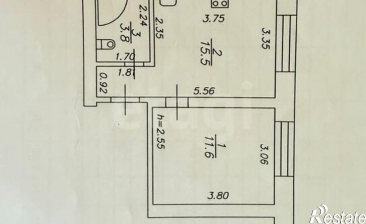 1-комн квартира ул Выборгская, 2,  д. 2