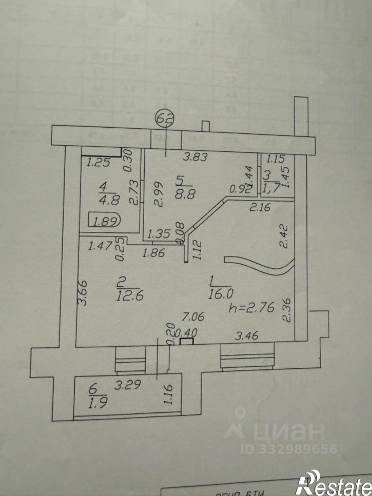 1-комн квартира ул Ягодинская, 25,  д. 25