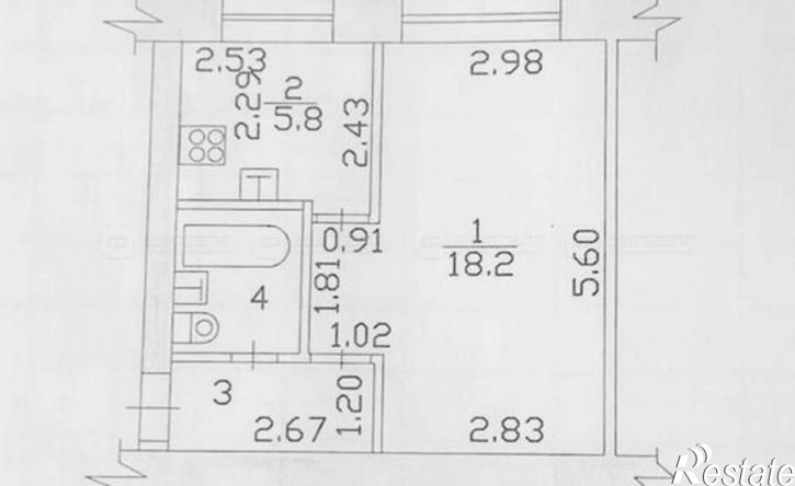 1-комн квартира ул Октябрьская, 32,  д. 32