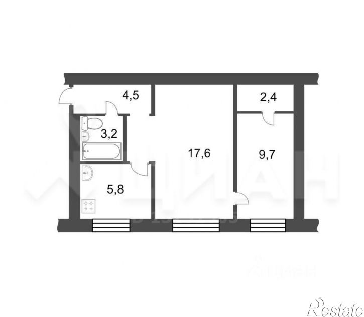 2-комн квартира ул Интернациональная, 14,  д. 14