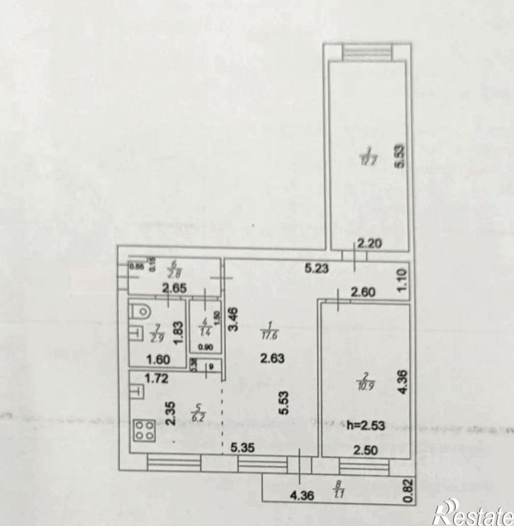 3-комн квартира ул Воровского, 21,  д. 21