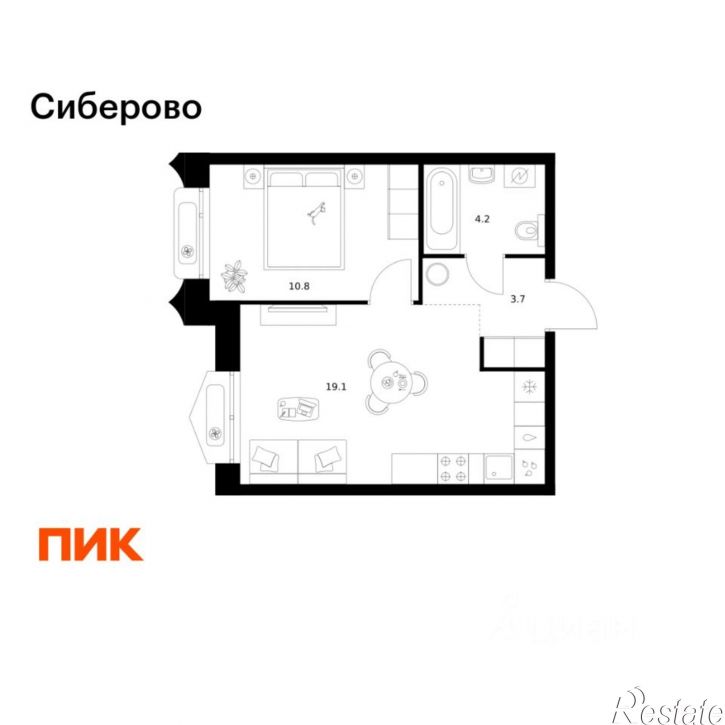 1-комн квартира в новом доме ул Халитова, 4,  д. 4
