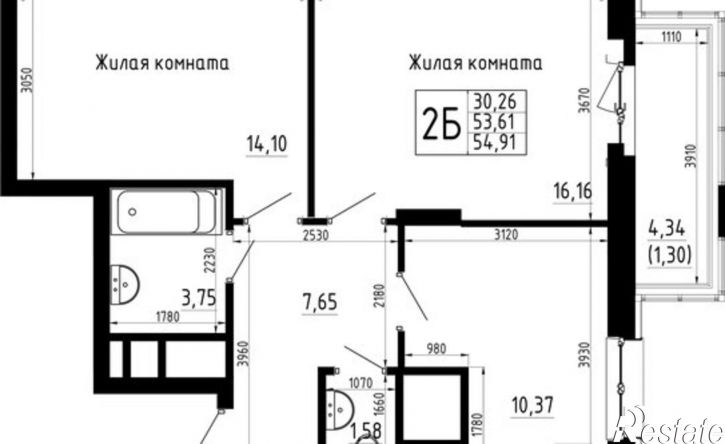 2-комн квартира в новом доме ул Аделя Кутуя, 181,  д. 181
