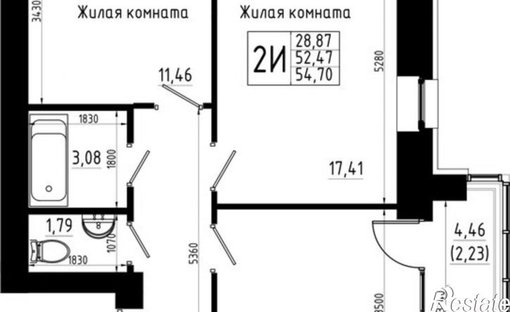 2-комн квартира в новом доме ул Аделя Кутуя, 181,  д. 181