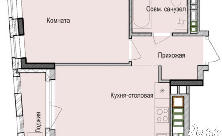 1-комн квартира в новом доме ул Бухарская, 32,  д. 32