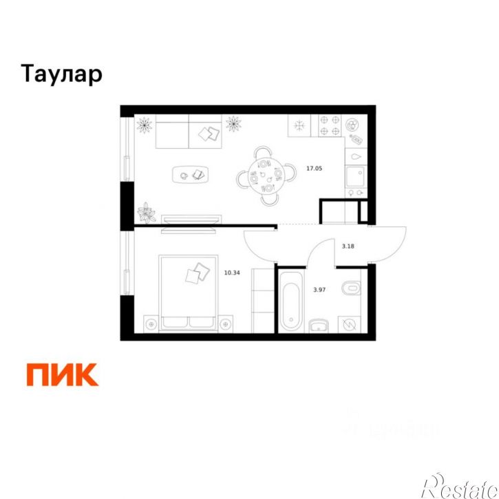 1-комн квартира в новом доме ул Хади Такташа, 135,  д. 135