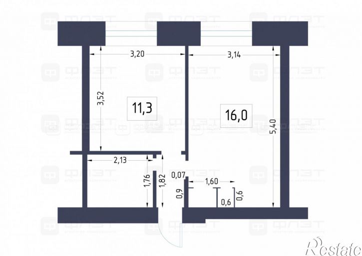 1-комн квартира ул. Батыршина, дом 27