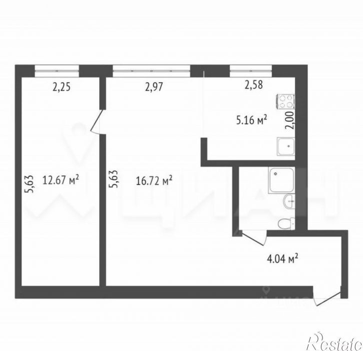 2-комн квартира ул Баумана, 30,  д. 30