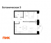 1-комн, 42 кв м, этаж 6/15 ул Дальняя, 9