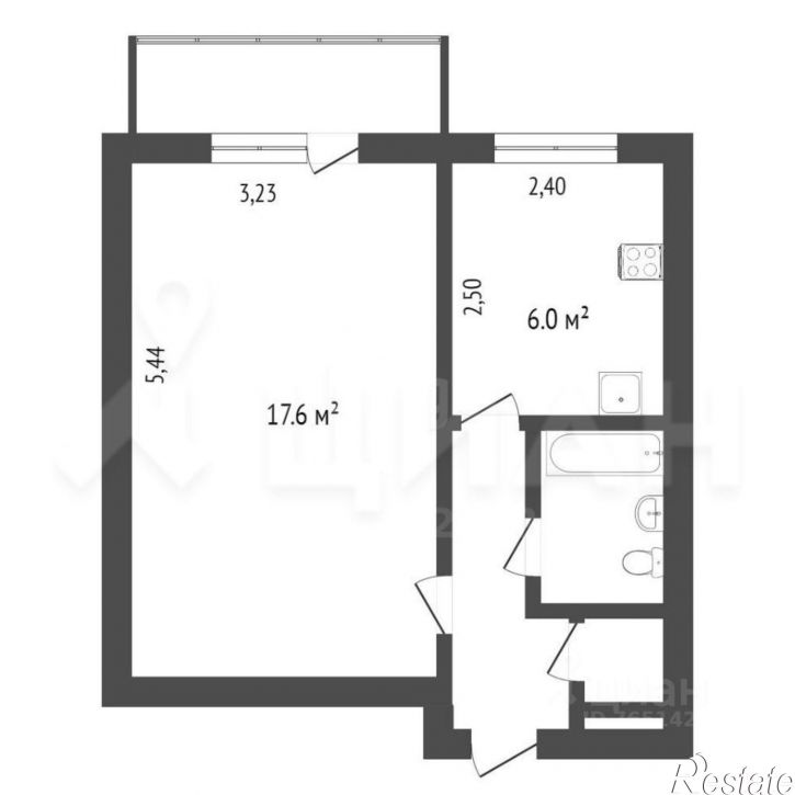 1-комн квартира ул Татарстан, 13,  д. 13