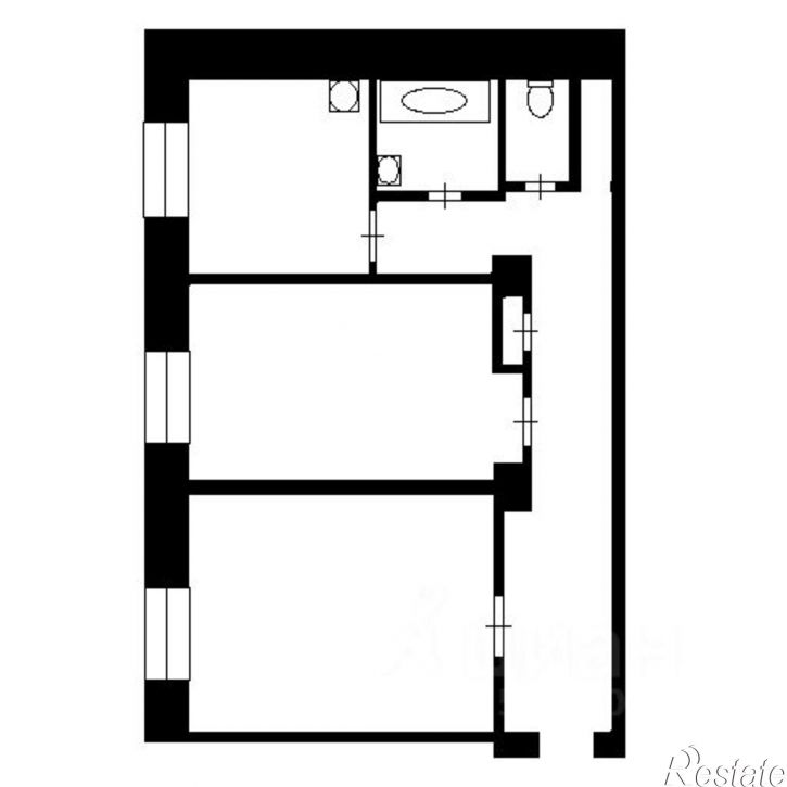 2-комн квартира ул Толбухина, 3,  д. 3