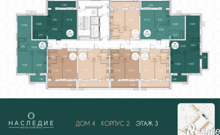 1-комн квартира в новом доме улица Родины, 20А,  д. 20А