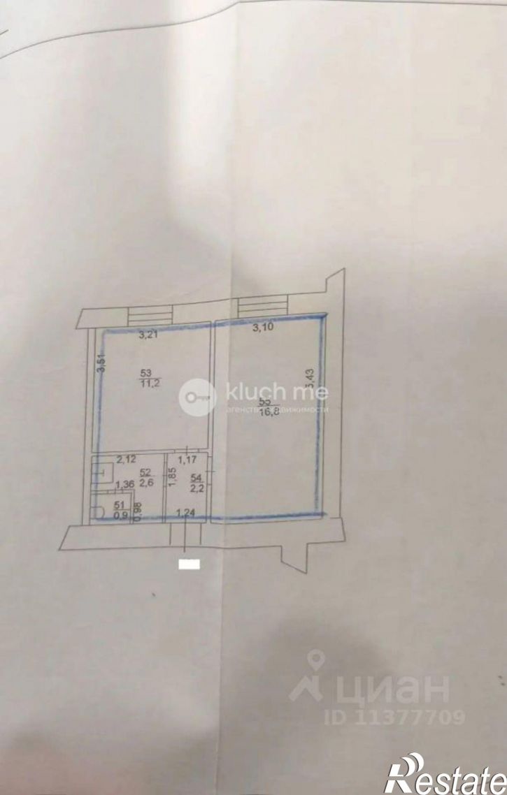 1-комн квартира Парковая улица, 22,  д. 22