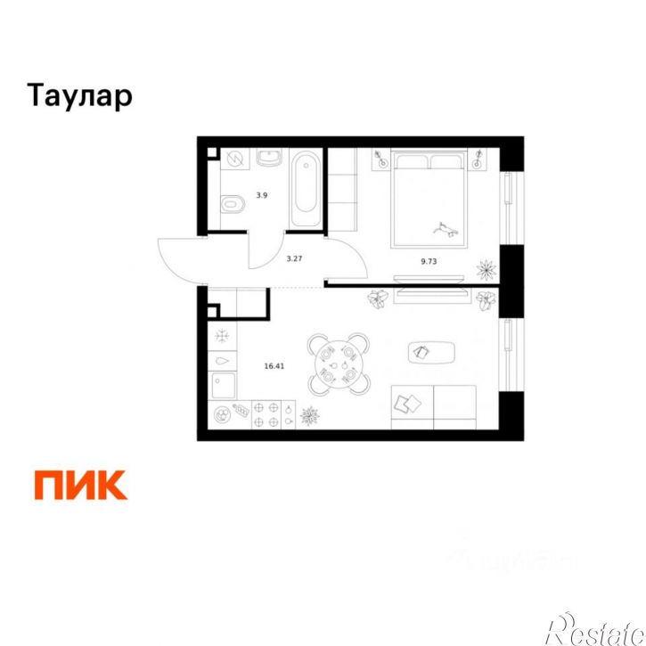 1-комн квартира в новом доме улица Хади Такташа, 131,  д. 131