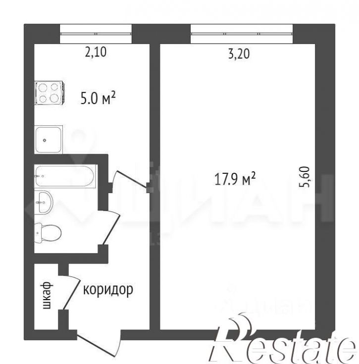 1-комн квартира улица Галимджана Баруди, 5,  д. 5