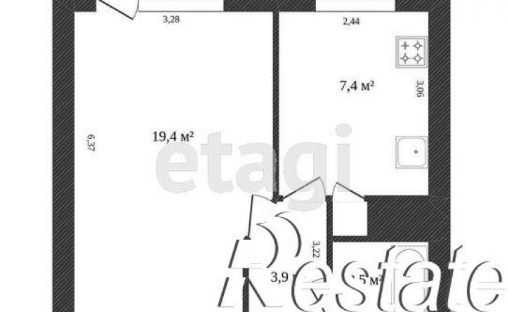 1-комн квартира улица Рабочей Молодёжи, 11,  д. 11