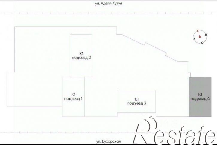 1-комн квартира в новом доме ул Бухарская, 5,  д. 5