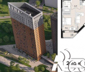 2-комн, 49 кв м, этаж 23/23 улица Аделя Кутуя, 183