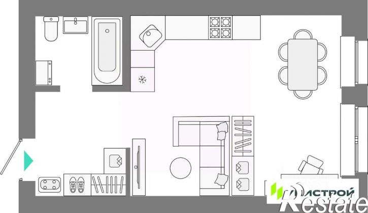 1-комн квартира в новом доме улица Анаса Тазетдинова, 8А,  д. 8А