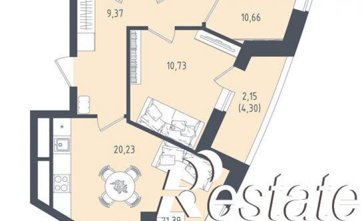 2-комн квартира в новом доме ул Аделя Кутуя, 133,  д. 133