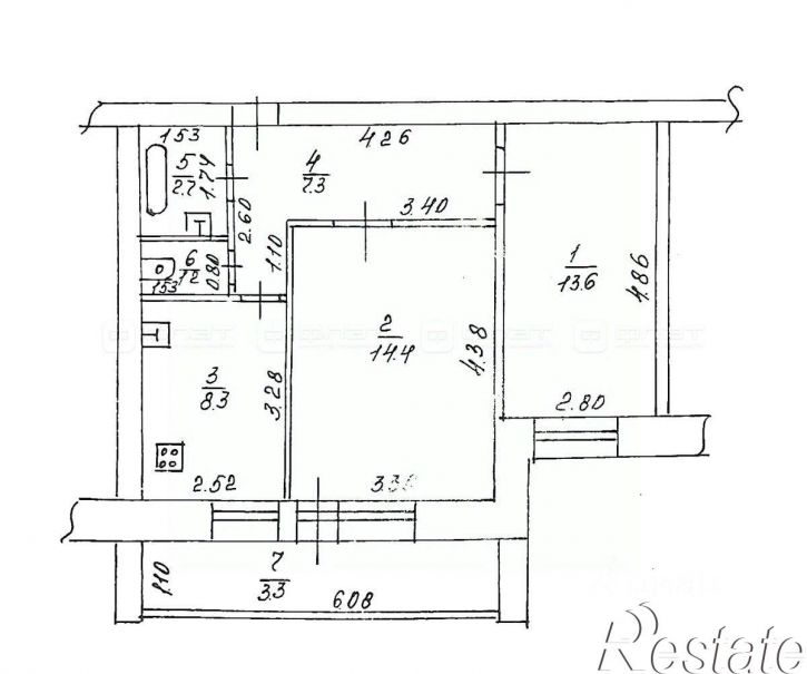 2-комн квартира улица Космонавтов, 44,  д. 44