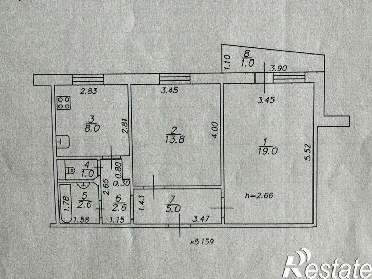 2-комн квартира улица Академика Глушко, 7,  д. 7