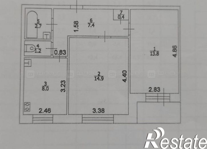 2-комн квартира ул. Юго-Западная 2-я, дом 34