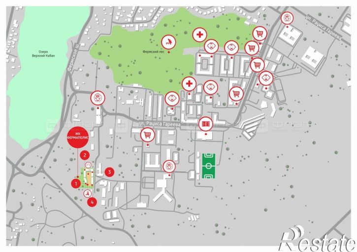3-комн квартира в новом доме ул. Рауиса Гареева, дом 1