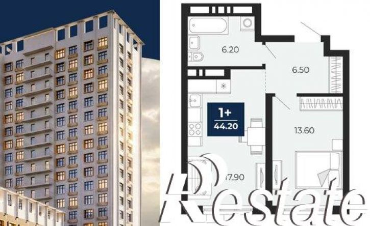 1-комн квартира в новом доме Клубная улица, 11А,  д. 11А
