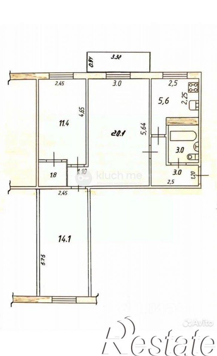 3-комн квартира улица Аделя Кутуя, 5А,  д. 5А