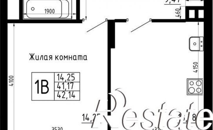 1-комн квартира в новом доме улица Аделя Кутуя, 163А/1,  д. 163А/1