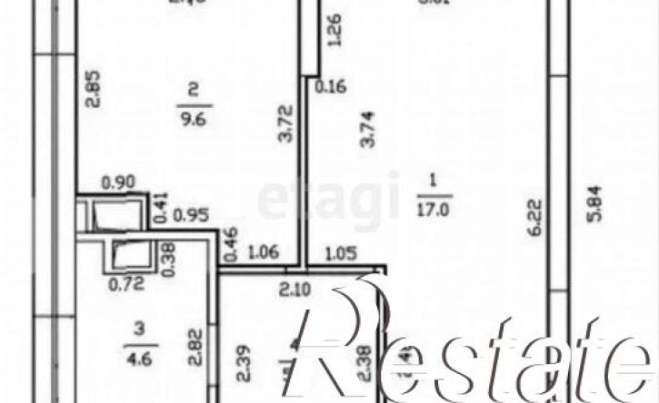 1-комн квартира улица Комиссара Габишева, 16А,  д. 16А