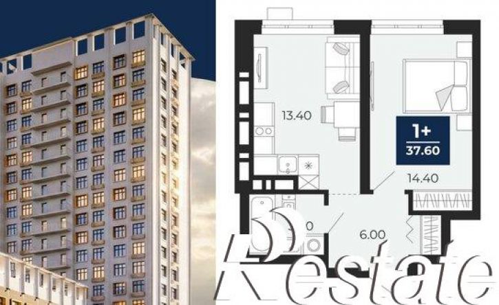 1-комн квартира в новом доме Клубная улица, 11А,  д. 11А