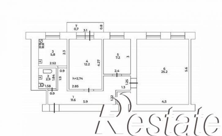3-комн квартира улица Качалова, 78,  д. 78