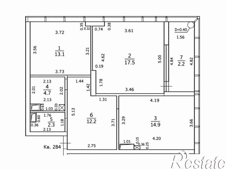 2-комн квартира Шоссейная улица, д.57