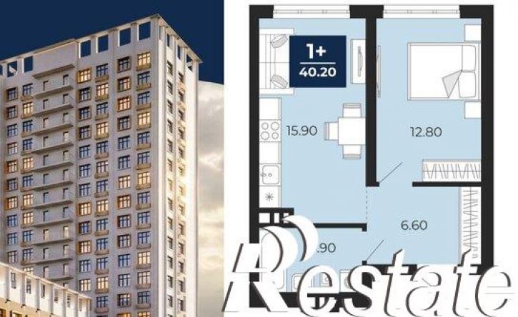 1-комн квартира в новом доме Клубная улица, 11А,  д. 11А
