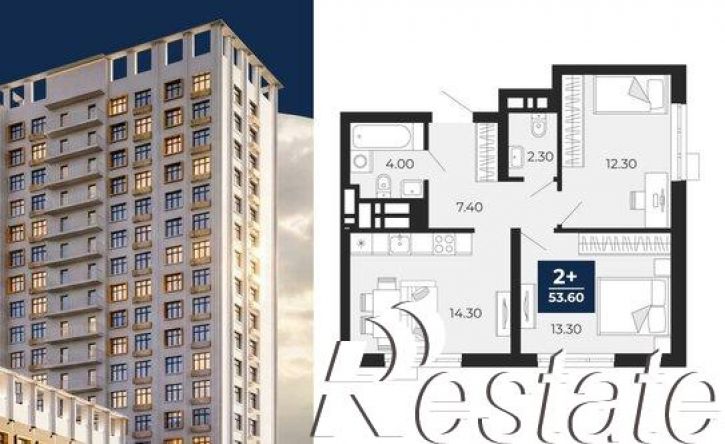 2-комн квартира в новом доме Клубная улица, 11А,  д. 11А