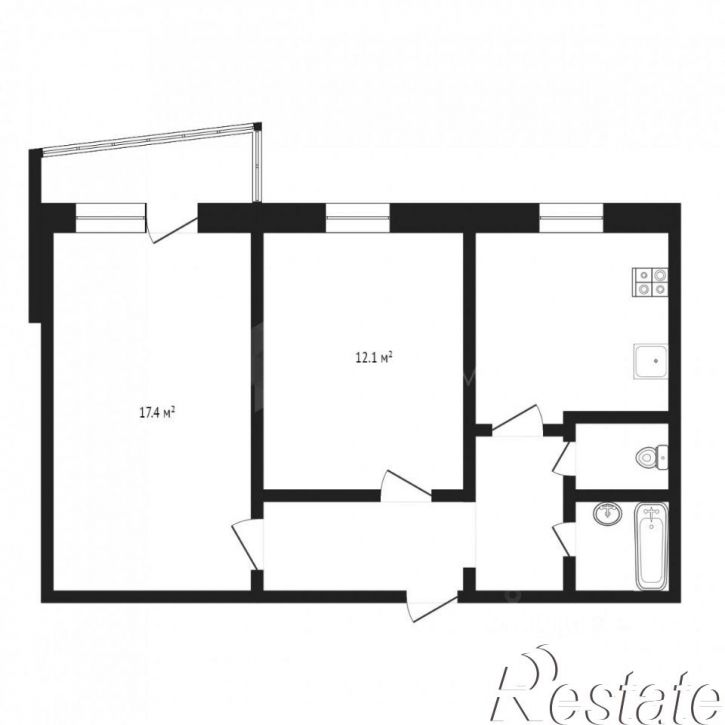 2-комн квартира улица Гаврилова, 14,  д. 14
