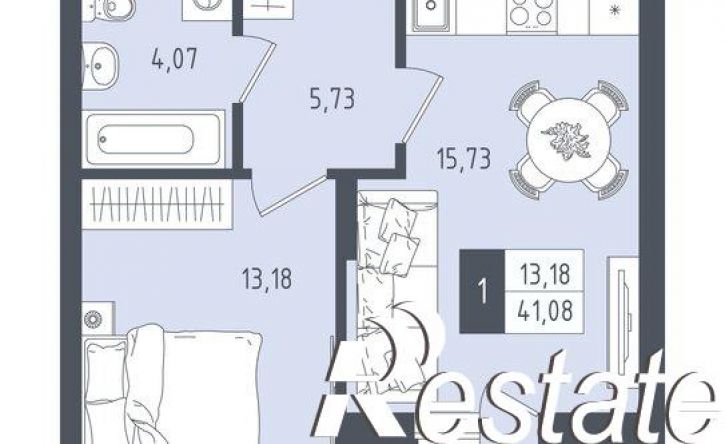 1-комн квартира в новом доме ул Аделя Кутуя, 133,  д. 133
