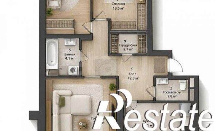 3-комн квартира Ново-Светлая улица, 20,  д. 20