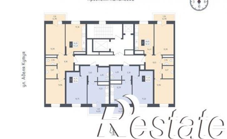 1-комн квартира в новом доме ул Аделя Кутуя, 133 1,  д. 133 1,  к. 1