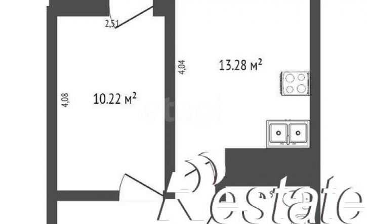 1-комн квартира улица Новаторов, 8Б,  д. 8Б