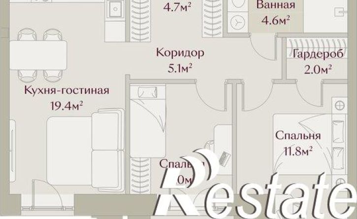 2-комн квартира в новом доме улица Бутлерова, 14,  д. 14