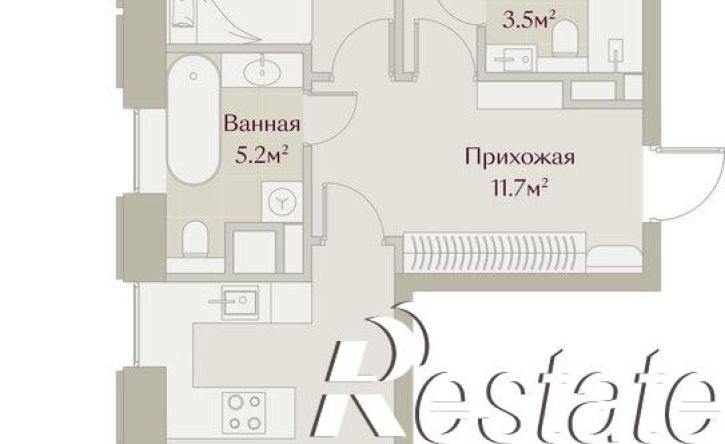 2-комн квартира в новом доме улица Бутлерова, 6,  д. 6