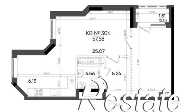2-комн квартира в новом доме улица Аделя Кутуя, 183,  д. 183