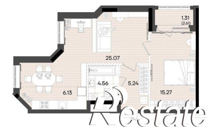 2-комн квартира в новом доме улица Аделя Кутуя, 183,  д. 183